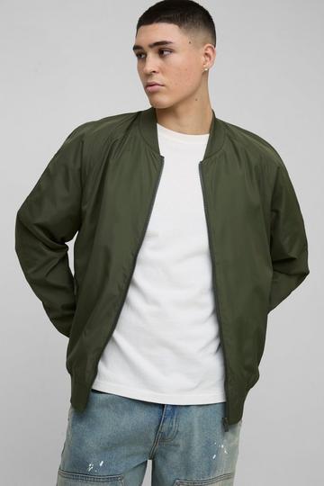 Bomber droit léger en nylon olive