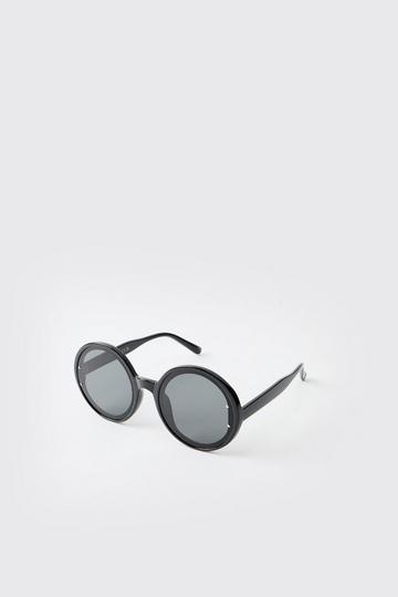 Round Plastic Sunglasses black