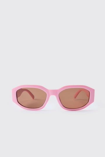 Pink Rectangular Pink Sunglasses