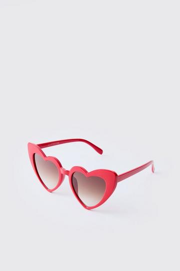 Plastic Heart Sunglasses red