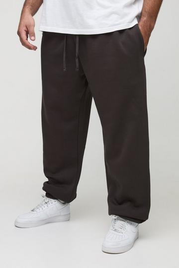 Plus 330GSM Basic Oversized Fit Jogger chocolate