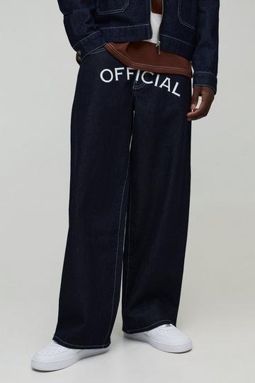 Official Baggy Jeans Met Print indigo