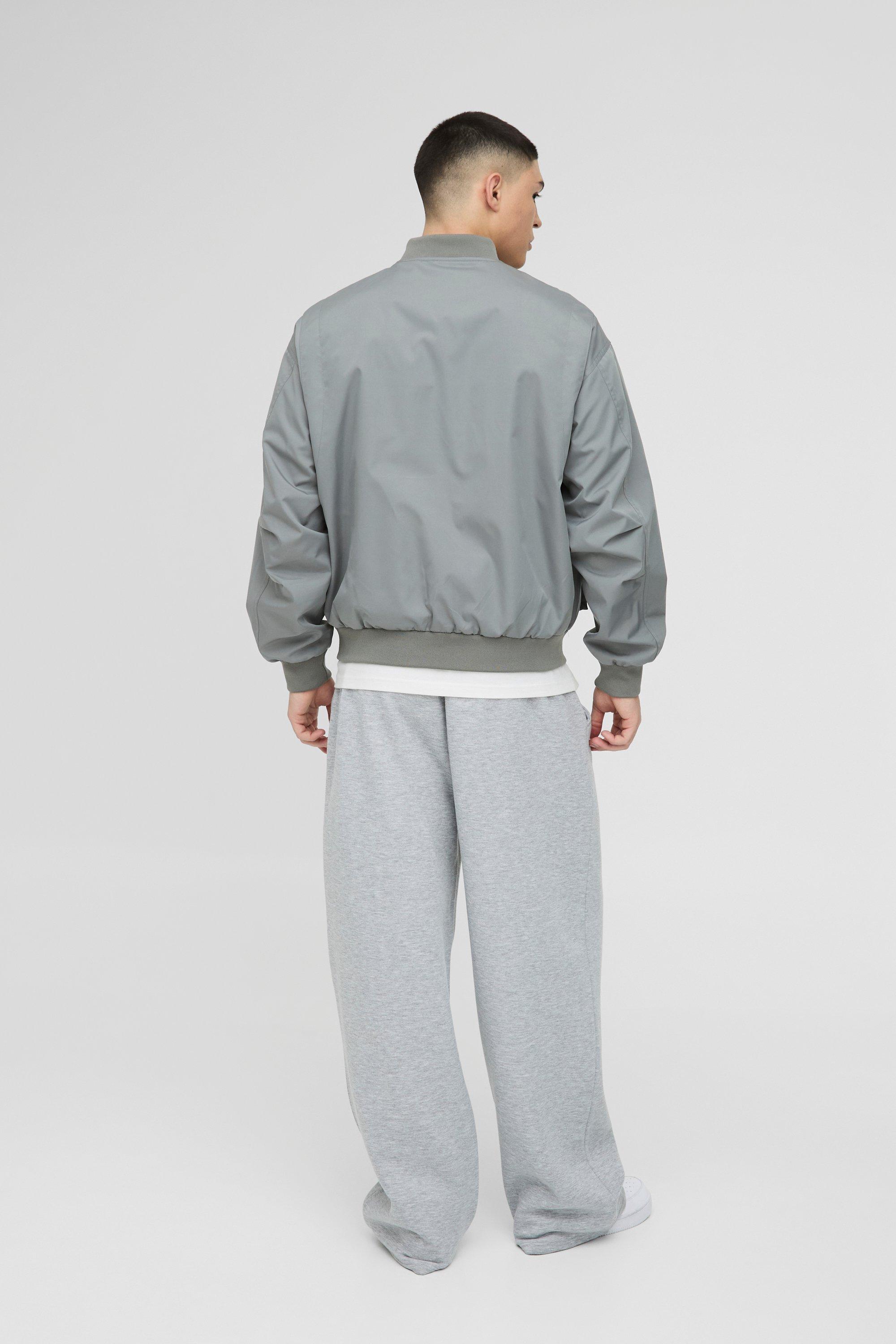 Oversized Boxy Seam Detail Nylon Bomber Jacket | boohoo USA Oversized Boxy Seam Detail Nylon Bomber Jacket | boohoo USA