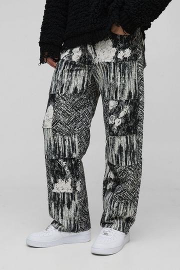 Relaxed Tapestry Patchwork Trousers black