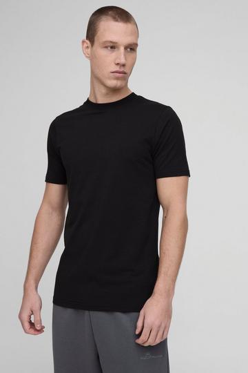 Basic Slim Fit Crew Neck T-Shirt black