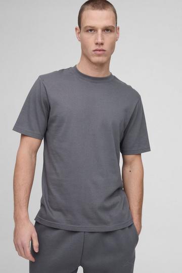 Basic Slim Fit Crew Neck T-Shirt charcoal