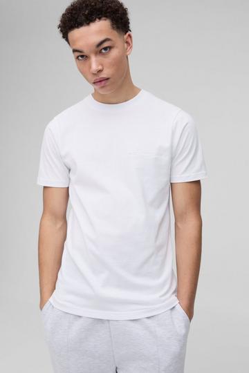 White Slim BM Signature Basic T-shirt