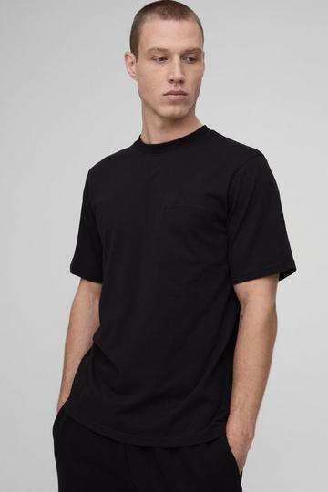 Bm Signature Embroidered Crew Neck T-shirt black