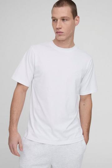 Bm Signature Embroidered Crew Neck T-shirt white