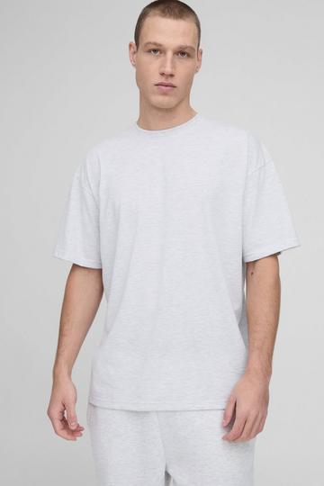 Oversized Basic Crew Neck T-shirt grey marl