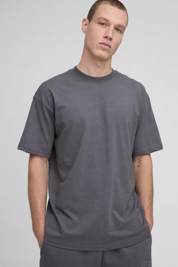 Oversized Basic Crew Neck T-shirt charcoal