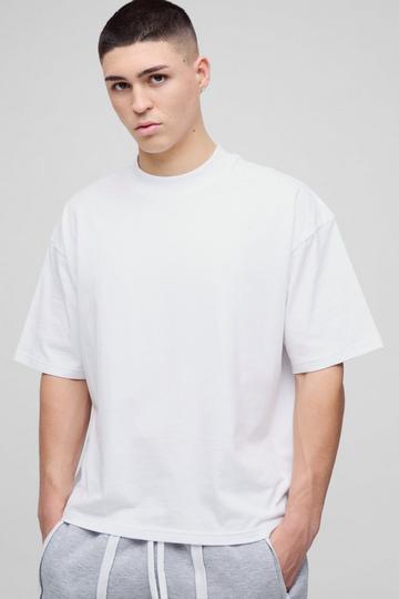 Oversized Boxy Extended Neck T-shirt white