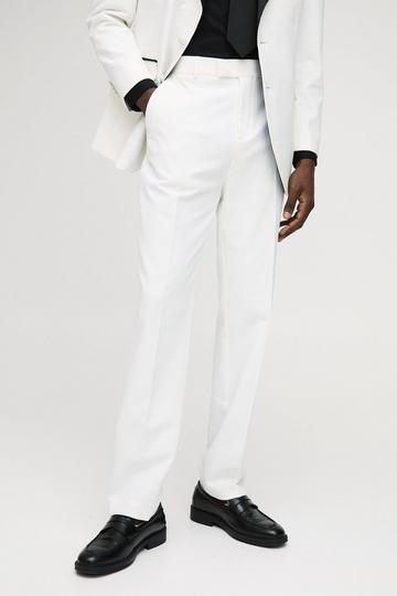 Straight Fit Tailored Trouser white