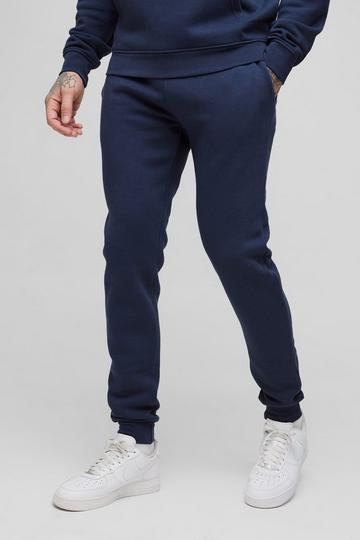 Navy Tall 330GSM Skinny Fit Basic Jogger