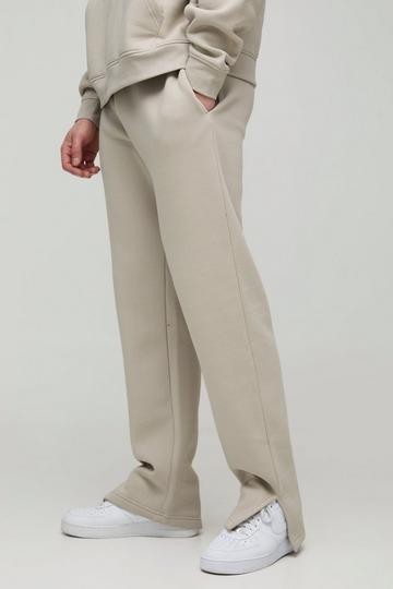 Stone Beige Tall 330GSM Regular Fit Split Hem Jogger