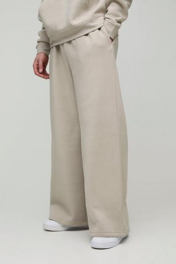 Stone Beige Tall 330GSM Extreme Wide Leg Basic Jogger