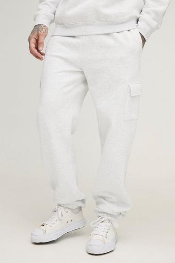 Grey Tall 330GSM Relaxed Fit Basic Cargo Jogger