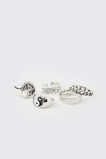 Silver Silver Ring 5 Pack