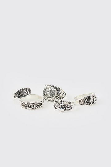 Silver Metal Ring 5 Pack