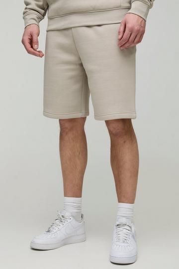 Tall Middellange Baggy Basic Shorts stone