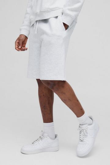 Tall Middellange Baggy BM Signature Shorts grey marl