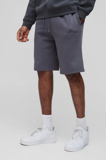 Tall Loose Fit Mid Length BM Signature Shorts charcoal