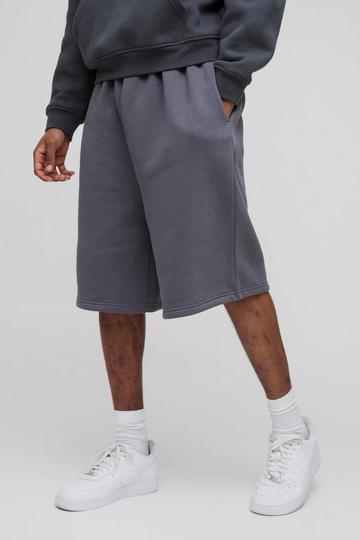 Tall Oversized Drop Crotch Basic Shorts charcoal