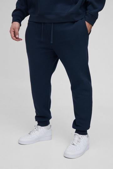 Navy Plus 330GSM Skinny Fit Basic Jogger