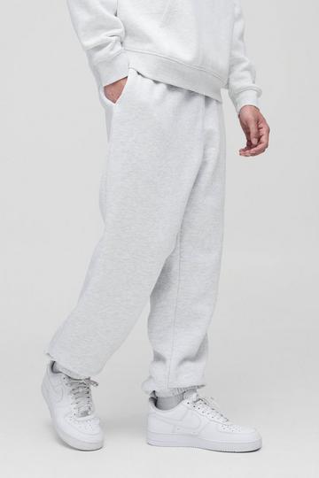 Tall 330GSM Oversized Fit Basic Joggers grey marl