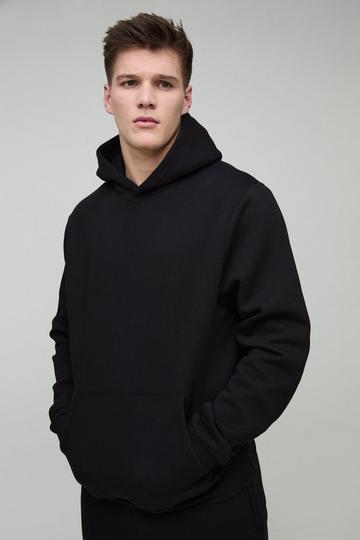 Tall 330GSM Over The Head Regular Fit Basic Hoodie black
