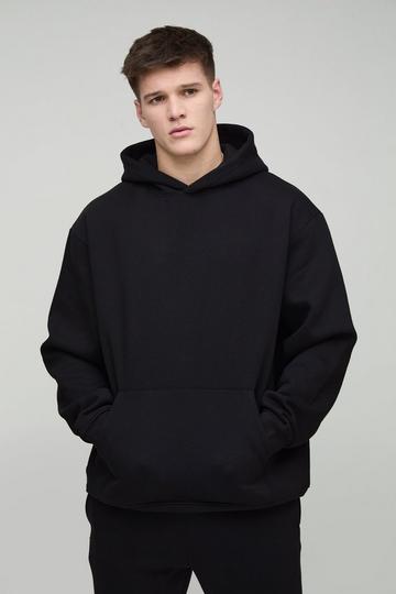 Tall 330GSM Basic Oversized Over The Head Hoodie black
