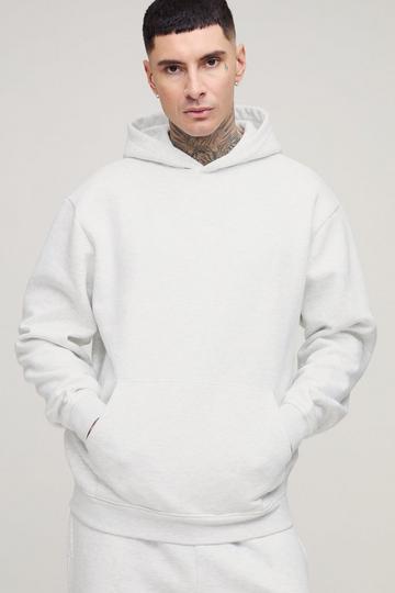 Tall 330GSM Basic Oversized Over The Head Hoodie grey marl