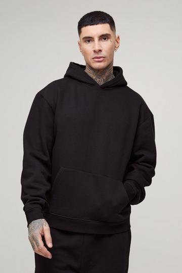 Tall 330GSM Oversized Boxy Basic Hoodie black