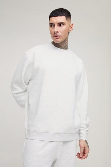 Tall Oversized sweatshirt med rund hals grey marl