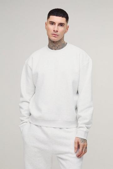 Tall Basic Oversized sweatshirt i boxig modell grey marl