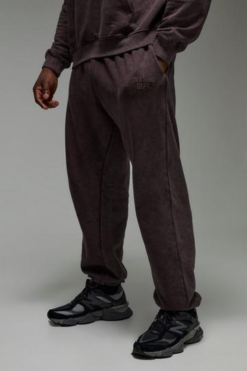 Brown Man Active Training Dept. Oversized Washed Jogger