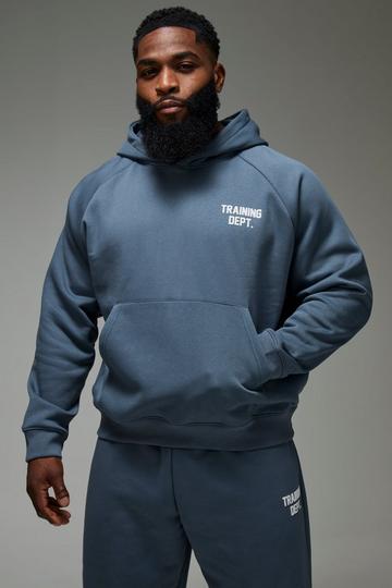 Blue Man Active Training Dept Boxy Brushed Hoodie