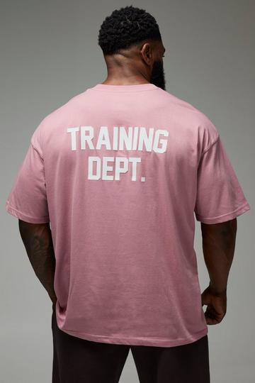 Pink Man Active Training Dept. Oversized T-shirt