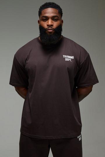 Brown Man Active Training Dept. Oversized T-shirt