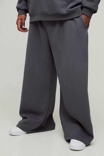 Plus 330GSM Extreme Wide Leg Basic Jogger charcoal