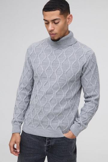 Grof Gebreide Gebreide Regular Fit Coltrui grey