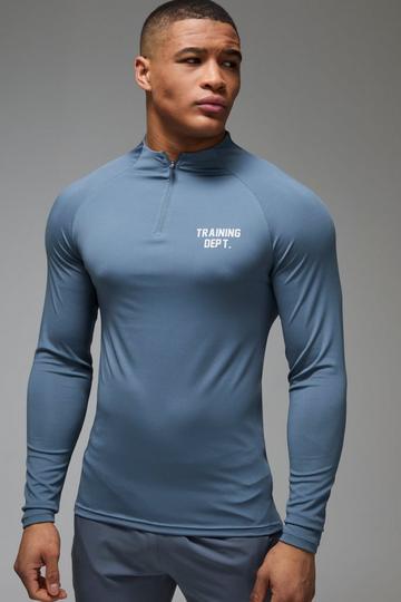 Man Active Performance Training Dept. Muscle 1/4 Zip steel