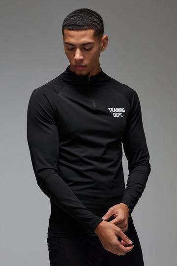 Man Active Performance Training Dept. Muscle 1/4 Zip black