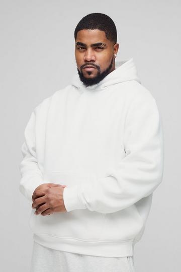 White Plus 330GSM Over The Head Basic Regular Fit Hoodie