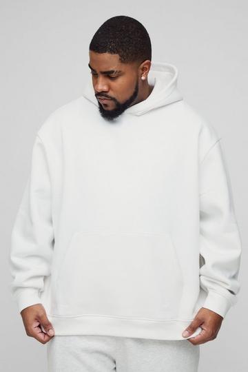 Plus 330GSM Basic Oversized Over The Head Hoodie white