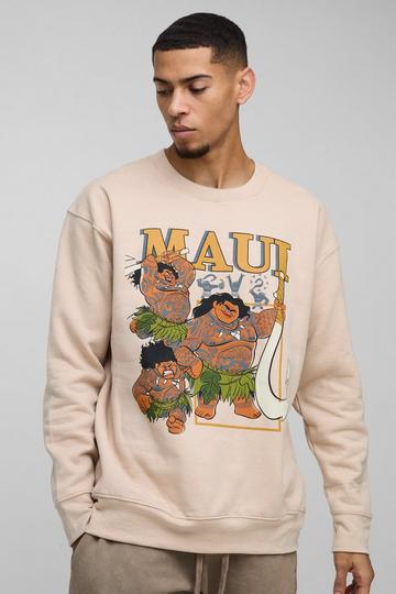 Oversized Gelicenseerde Disney Maui Trui sand