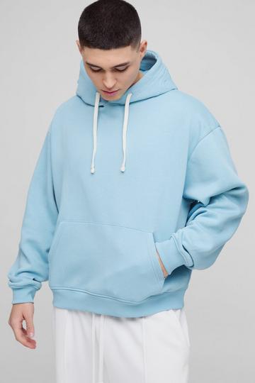 Oversized Boxy Limited Hoodie Met Reliëf teal