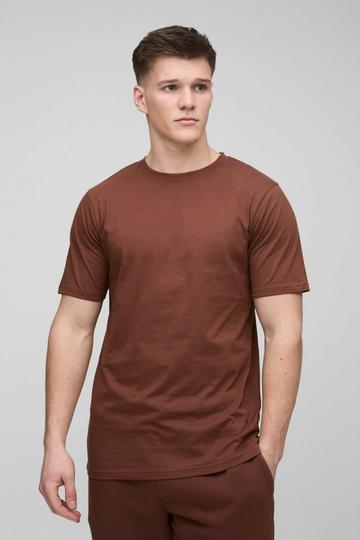 Tall Slim Basic T-shirt chocolate