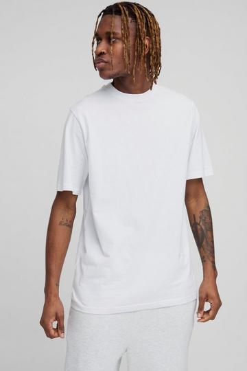 White Tall Basic Crew Neck T-shirt