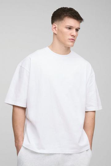 White Tall Oversized Boxy Basic T-shirt